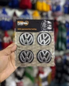 Universal Araç Uyumlu, WW Jant Göbeği Arması, Sticker 4'lü Set 60mm thumbnail 1