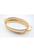 Metal Aynalı Oval Tepsi (28*20) - 2