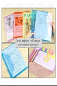 Yeşil A4 Çıtçıtlı Dosya Şeffaf Renkli Zarf Dosya 2 Adet Çıt Çıtlı Dosya Su Geçirmez 100 Yaprak Kapasite - 4