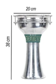 Midex DBK-04 Yetişkinler İçin 4 Numara Büyük Boy Alüminyum Darbuka (38 x 20 cm) thumbnail 2