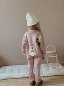 Cg Kids Capybara Kız Çocuk 3 iplik Şardon Kumaş Alt Üst Takım Süper Kalite Sırt Baskı Detaylı Soft Mürdüm - 2