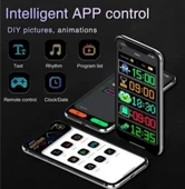 Matrix LED Panel Cama Yapışan Telefon Kontrollü LED Panel Mega Boy 12X60 cm thumbnail 3