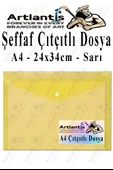 A4 Çıtçıtlı Dosya Şeffaf Renkli Zarf Dosya 1 Adet Çıt Çıtlı Dosya Su Geçirmez 100 Yaprak Kapasite - 4
