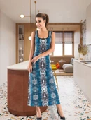 Derya Kurşun Havuz Yaka Uzun Kadın Elbise 957 thumbnail 1