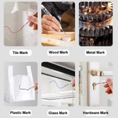 Derin Konum İşaretleme Kalemi, Marangoz, Mobilya, Demir Doğrama, Duvar, 1 Adet, Yeşil Renk thumbnail 3