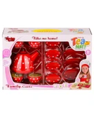 Vardem Puantiyeli Metal Çay Seti 15 Parça Kırmızı 2020B - 1