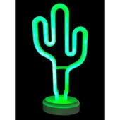 Neon Işıklı Kaktüs Masa Gece Lambası - 1