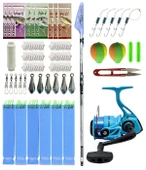 YekOutdoor Okuma Surf Kamışı Olta Seti Okuma Wave Power Tele Surf 4.20 cm 100-200 gr 5 Parça Surf Kamışı&Kendo Ocean Cast 6000 Olta Makinesi - 1