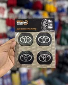 Universal Araç Uyumlu, Toyota Jant Göbeği Arması, Sticker 4'lü Set 60mm thumbnail 1