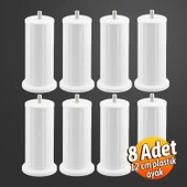 Keson 1 Adet 12 cm Beyaz Plastik Mobilya Baza Tv Ünitesi Yükseltme Ayağı Destek Ayağı thumbnail 2