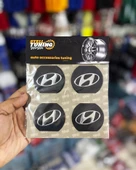 Universal Araç Uyumlu, Hyndai Jant Göbeği Arması, Sticker 4'lü Set 60mm thumbnail 2