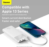 Baseus Bipow Pro Overseas Beyaz 10000 mAh Powerbank - 5