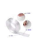 Nano Teknoloji Süper Yapıştırıcı Çift Taraflı Şeffaf Bant 1mm x 20mm x 3metre - 3