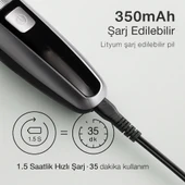 PHT048 Şarjlı Ayarlanabilir Başlıklı  Su Geçirmez Saç Sakal Tıraş Makinesi - 4