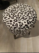 MERCAN MOBİLYA LEOPAR DESENLİ PUF BENCH YUVARLAK PUF - 6