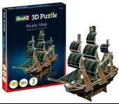 Revell 3D Puzzle 00115 Korsan Gemisi, Kafatası bayrağı ile Yelkenli Gemisi 3D Dünyayı Keşfet - 1