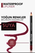 Flormar Yüksek Pigmentli & Mat Bitişli Suya Dayanıklı Dudak Kalemi 205 ELEGANT BORDEAUX thumbnail 3