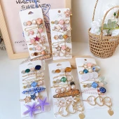 Mucize Home Yeni Trend Moda 8'Li Büyük Klips Çıtçıt Pens Toka Seti Saç Koparmayan  (Trend Karışık Modeller) thumbnail 1