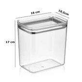 Geseus Dikdörtgen Hava Geçirmez Erzak Saklama Kabı 12 Adet 2100 ML thumbnail 5