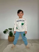 Cg Kids Minecraft Erkek Çocuk 3 İplik Şardonlu Alt Üst Takım Süper Kalite Kumaş Sırt Baskı Detay - 1