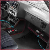 Tofaş Şahin Doğan Kartal Uyumlu Siyah Vites Orta Konsol Yan Koruma Halısı & Torpido Alt Sehpa Halısı thumbnail 1