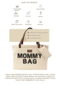 Panama Bag,Anne Bebek Bakım Çantası,Mommy Bag,Cüzdan Hediyeli, XL Büyük Boy, Essential Edit Serisi, Bej - 4
