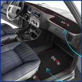 Tofaş Şahin Doğan Kartal Siyah Renk Oto Halı Paspas Seti + Yüksek Torpido Koruma Kaplama Halısı thumbnail 2