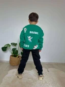 Cg Kids Brawl Stars Temalı Erkek Çocuk 3 iplik Şardonlu Alt Üst Takım Süper Kalite Kumaş Sırt Baskı Detay - 2