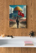 Filistin Tablosu - Dini Tablolar ve İslami Tablo Türk Askeri ve Türk Bayrağı Kudüs - 2
