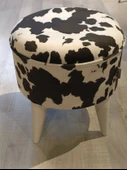 MERCAN MOBİLYA LEOPAR DESENLİ BENCH PUF - 1