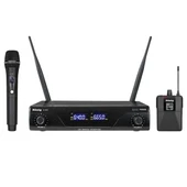 König K-700 E-Y Profesyonel 663-694Mhz 1 El + 1 Yaka 2 Kanal Uhf 2x50 Kablosuz Telsiz Mikrofon - 1