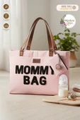 Panama Bag,Anne Bebek Bakım Çantası,Mommy Bag,Cüzdan Hediyeli, XL Büyük Boy, Essential Edit Serisi, Pudra - 5