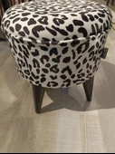 MERCAN MOBİLYA LEOPAR DESENLİ PUF BENCH YUVARLAK PUF - 5