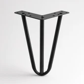 Mobilya Ayağı Üçgen Modern Tasarım Koltuk Sehpa Masa TV Ünitesi Uyumlu 15 cm Siyah Metal 4 Adet thumbnail 6