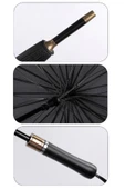 Rüzgara Dayanıklı 1. Kalite Fiber 24 Tel Premium Lux Şemsiye Mpr1031 thumbnail 4