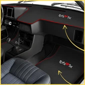 Tofaş Şahin Doğan Kartal Düşük (Alçak) Torpido Halısı & Siyah Oto Halı Paspas - Nakışlı Tasarım thumbnail 1