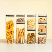 Geseus Dikdörtgen Hava Geçirmez Erzak Saklama Kabı 12 Adet 2100 ML thumbnail 3