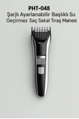 PHT048 Şarjlı Ayarlanabilir Başlıklı  Su Geçirmez Saç Sakal Tıraş Makinesi - 1