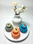 Tabaklı 3'lü Mini Balkabağı Vazo Dekoratif Set Random Dekor thumbnail 2