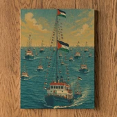 Filistin Tablosu - Dini Tablolar ve İslami Tablo Sumud Filosu ve Özgürlük - 1