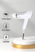 MYBLACK 1200W Güçlü ve Katlanabilir Uzun Süre Kullanılabilir Seyaha  Tipi Saç Kurutma Makinesi - 2