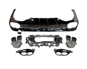 MERCEDES YENİ E SERİSİ W214 E53 AMG DİFÜZÖR + SİYAH EGZOZ UCU - 1