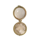 Porselen işlemeli likalı hokka, şık kaliteli zarif hokka, mürekkep kutusu, yuvarlak-no:1 thumbnail 3