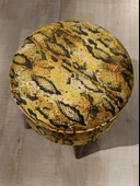 MERCAN MOBİLYA  Leopar Desenli PUF  BENCH - 4