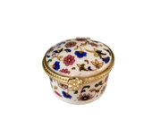 Porselen işlemeli likalı hokka, şık kaliteli zarif hokka, mürekkep kutusu, yuvarlak-no:1 thumbnail 2