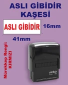 Aslı Gibidir Kaşesi, 911 (41mmx16mm) Kırmızı Keçeli Otomatik Kaşe thumbnail 1