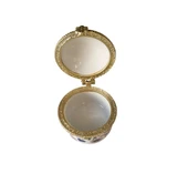 Porselen işlemeli likalı hokka, şık kaliteli zarif hokka, mürekkep kutusu, yuvarlak-no:1 thumbnail 4