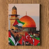 Filistin Tablosu - Dini Tablolar Kudüs ve Türk Bayrakları - 1