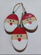 Noelbaba Figürlü Ahşap Yılbaşı Süsü thumbnail 3