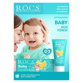 R.o.c.s Baby 0-3 Yaş Muz Püresi Florürsüz Diş Macunu 45gr thumbnail 2